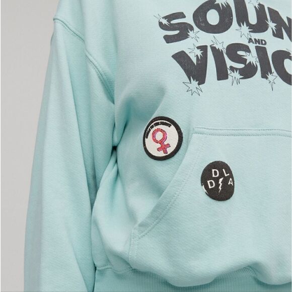 Daydreamer LA Sound And Vision Patch Pocket Graphic Hoodie NWT - Picture 4 of 16